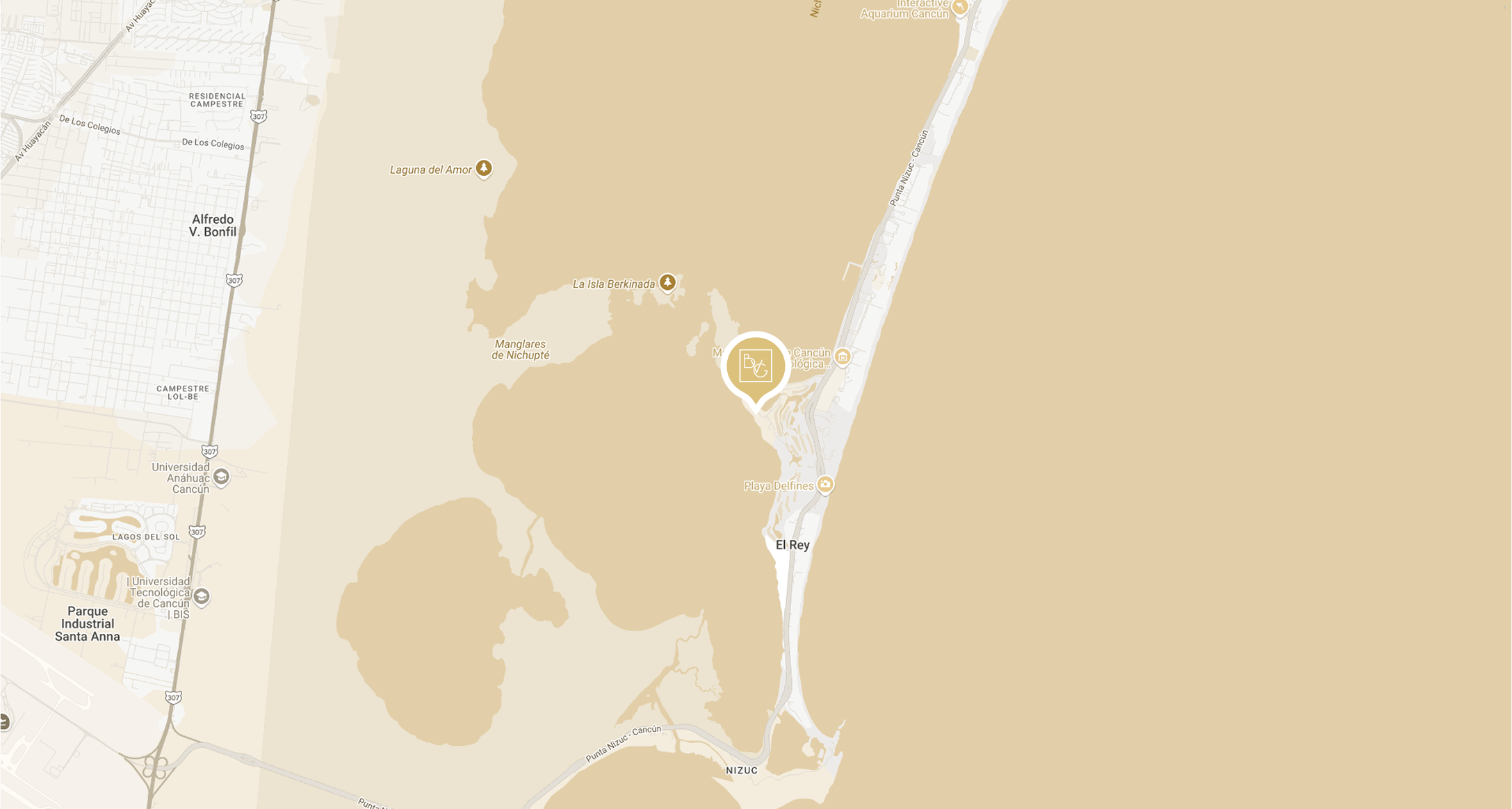 Mapa Cancún